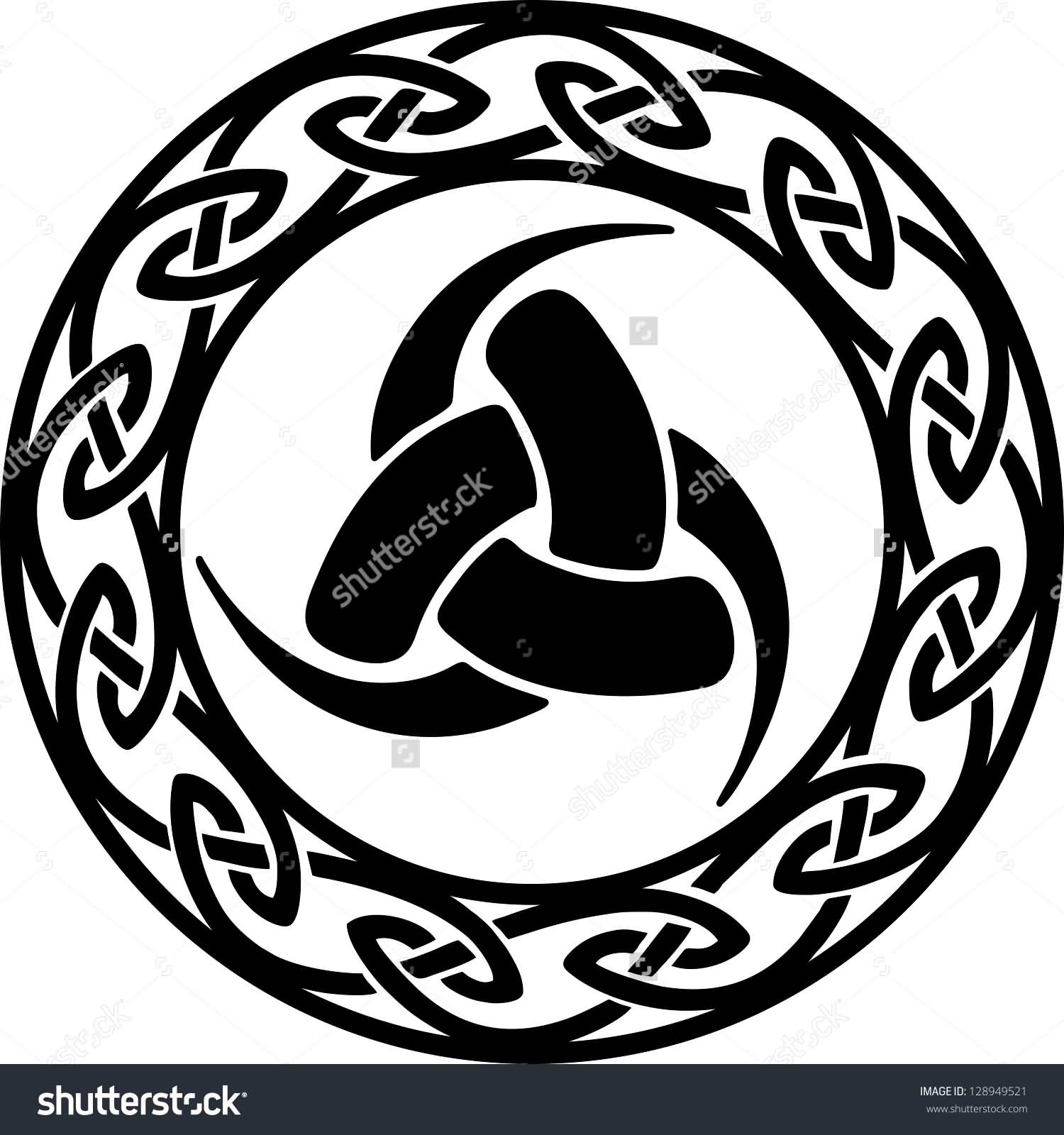 Celtic Odin Horns Logo Tattoo Sample