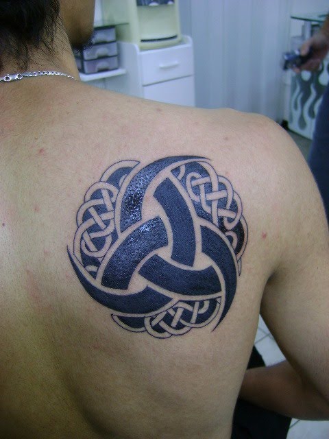 Celtic Odin Horns Tattoo On Right Back Shoulder By Danyllex
