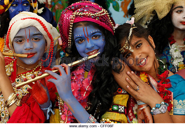 Children At Janamashtmi Festival Celebration