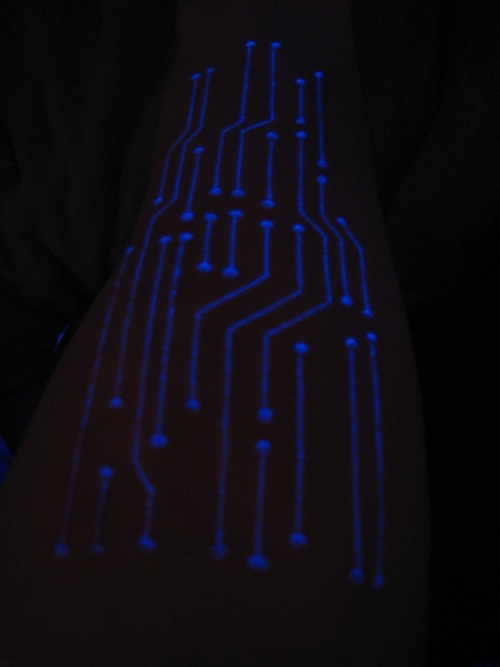 Circuit Board UV Tattoo