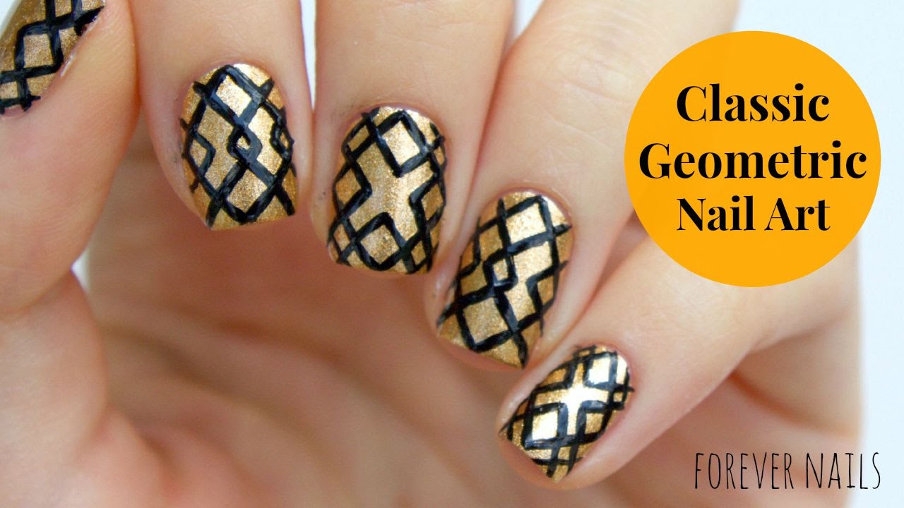 Classic Geometric Nail Art Design Tutorial