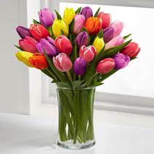 Colorful Tulip Flowers Bouquet