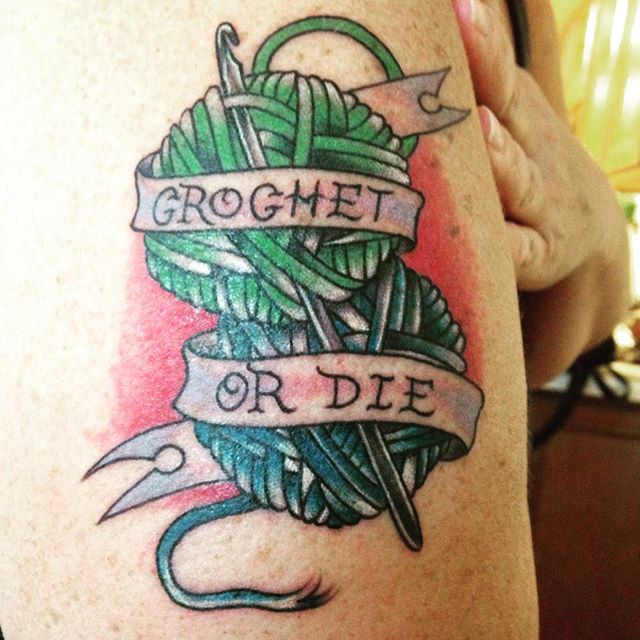 Crochet Or Die With Yarn Tattoo