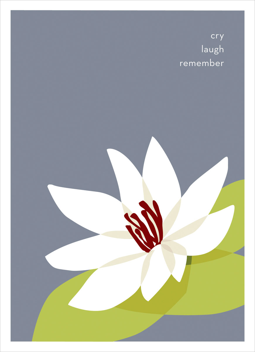 Cry Laugh Remember Sympathy Card