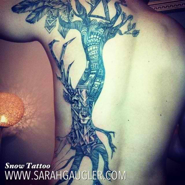 Custom Tree Of Life Tattoo On Back