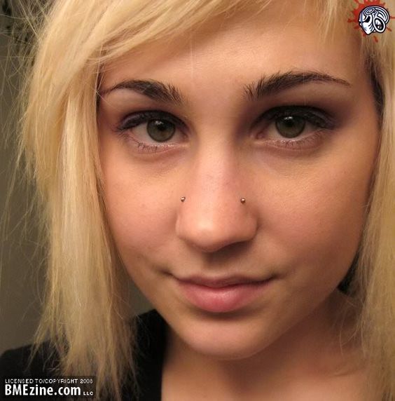 Cute Girl With High Nostril Piercing