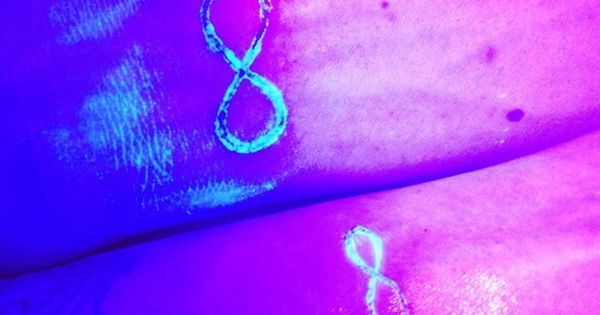 Different Size Infinity UV Tattoos