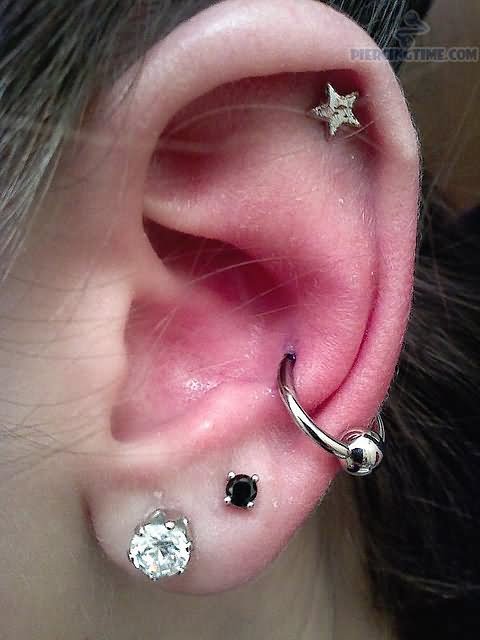 Dual Lobe And Ear Project Piercing