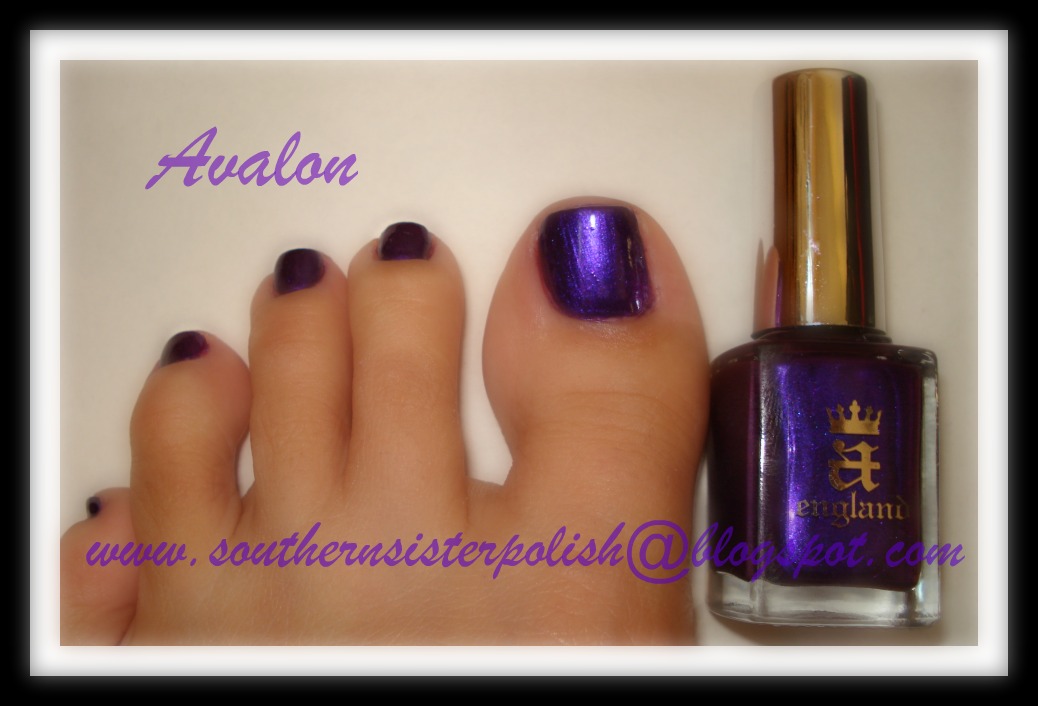 Easy Purple Toe Nail Art Design