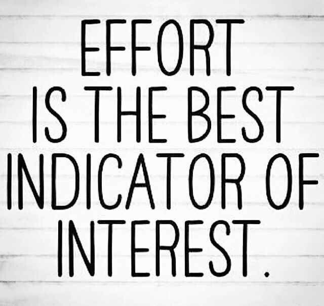 Effort is the best indicator of interest