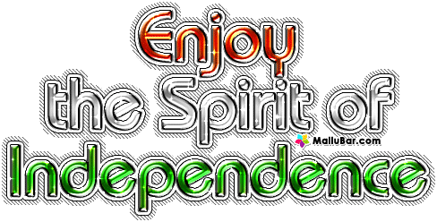 Enjoy The Spirit Of Independence Of India Glitter
