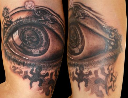 Escher Eye An Lizards Tattoo