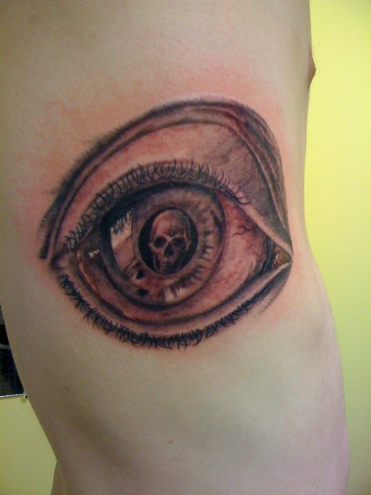 Escher Eye Skull Tattoo