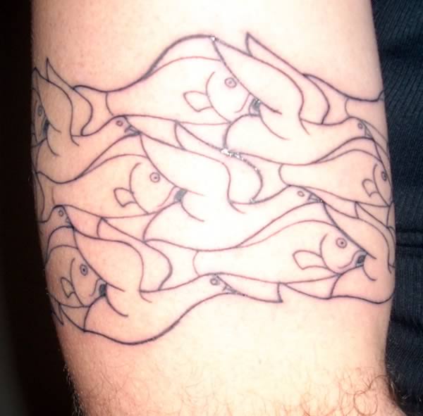 Escher Sky And Water Armband Tattoo