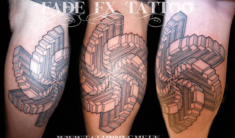 Escher Stairs Illusion Tattoo