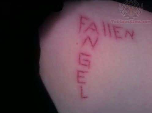 Fallen Angel Scarification Tattoo