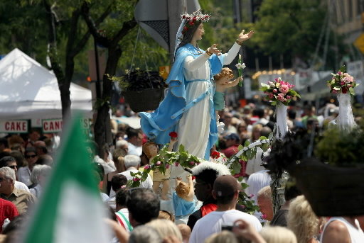 Feast Of The Assumption Of Mary Celebration In Italy