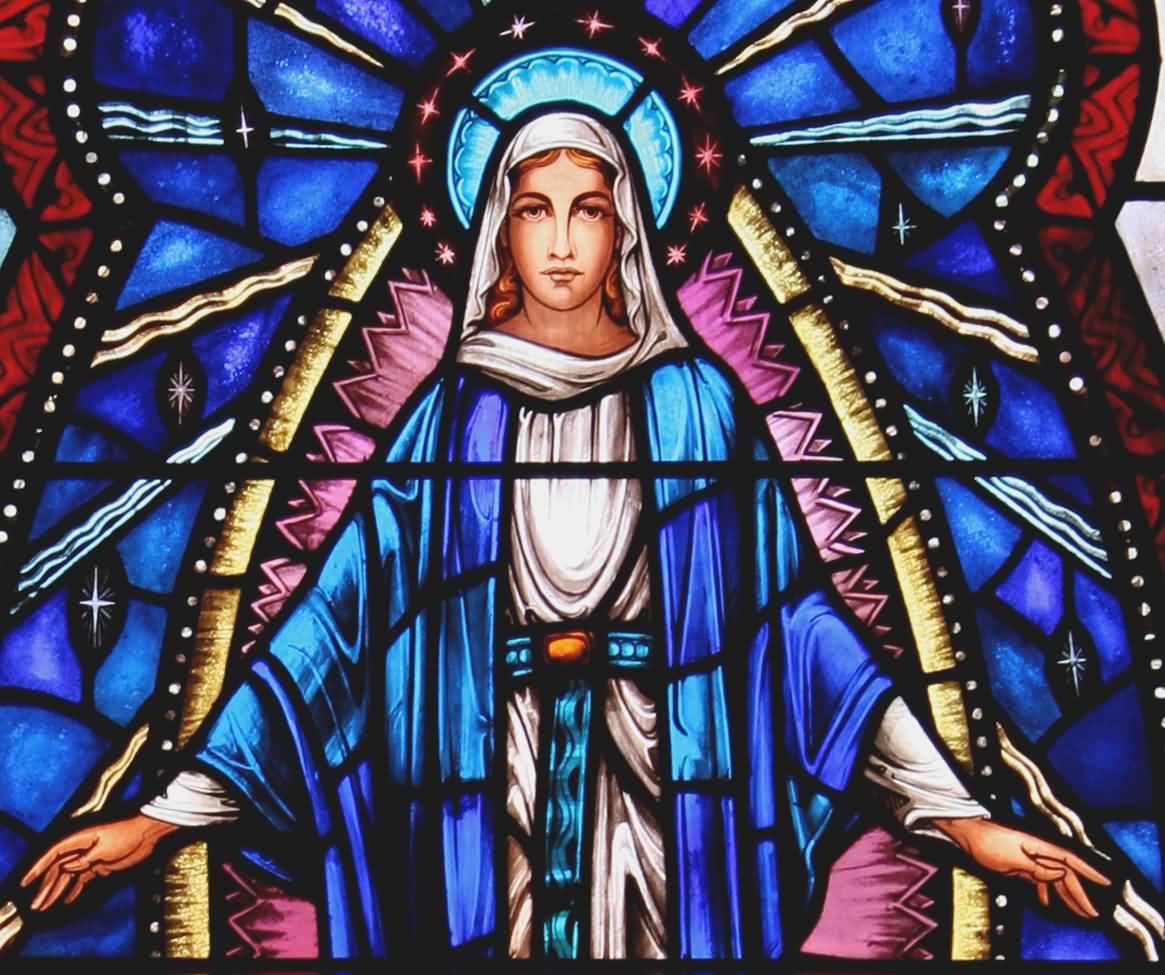 Feast Of The Assumption Of Mary Stained Glass Picture