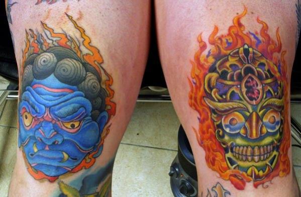 Flaming Tibetan Devils Tattoo