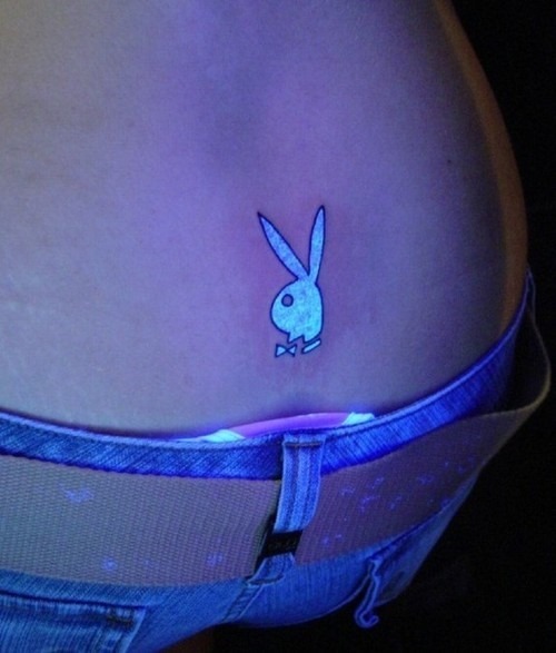 Funny Bunny Head UV Tattoo