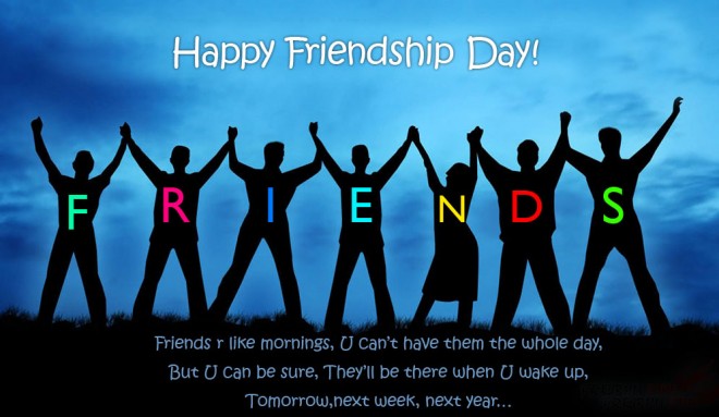 Happy Friendship Day Friends Joining Hands Illustration