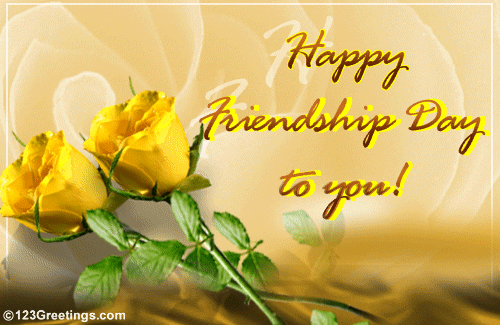 Happy Friendship Day To You Yellow Rose Flower Bud
