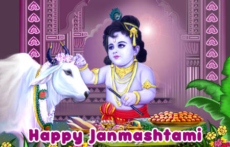 Happy Janmashtami Bal Krishna Image