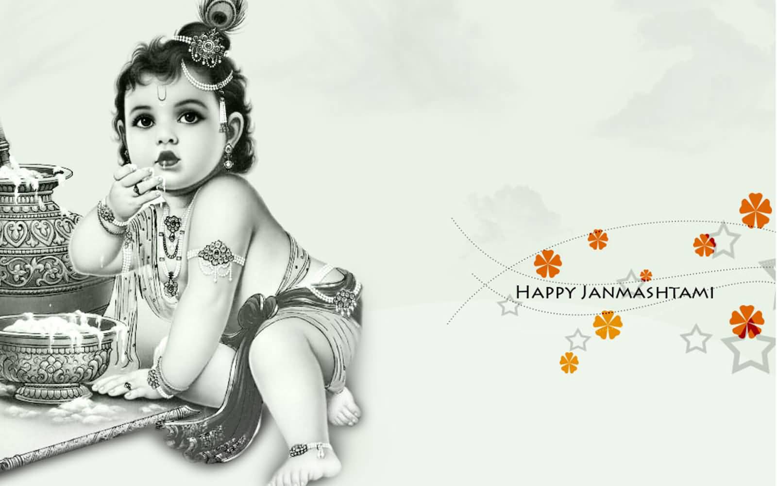 Happy Janmashtami Beautiful Wallpaper Image