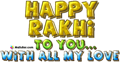 Happy Rakhi To You With All My Love Glitter
