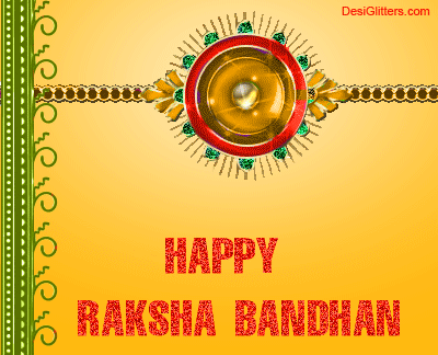 Happy Raksha Bandhan Glitter Card
