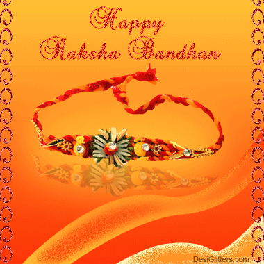 Happy Raksha Bandhan Glitter Ecard