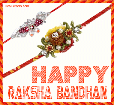 Happy Raksha Bandhan Glitter Wishes