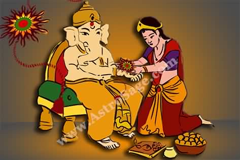 Happy Raksha Bandhan Lord Ganesha Picture