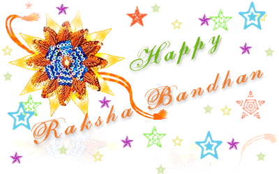 Happy Raksha Bandhan Stars Glitter Picture