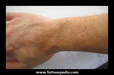Healed UV Tattoo On Wrist To Hand