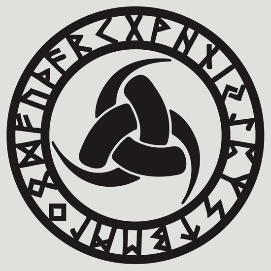Horns Of Odin Symbol Tattoo Design