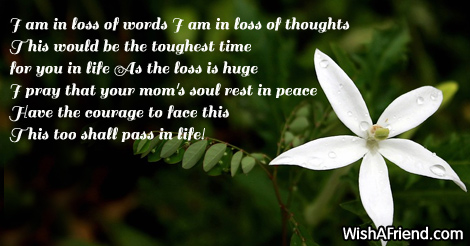 I Am In Loss Of Words I Am In Loss Of Thoughts This Would Be The Toughest Time For You In Life As The Loss Is Huge