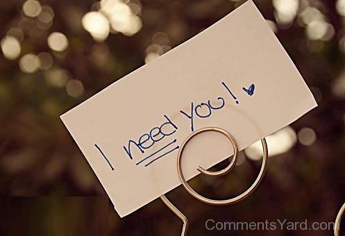 I Need You Note Picture