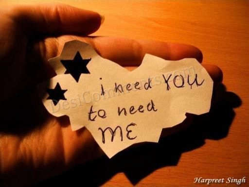 I Need You To Need Me Note In Hand
