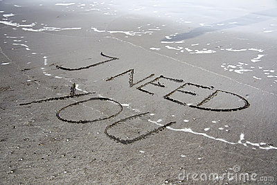 I Need You Written On Beach Sand Picture