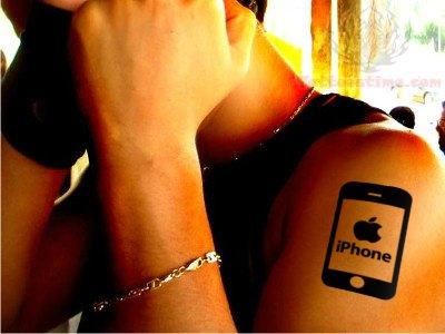 IPhone Tattoo On Left Shoulder For Guys