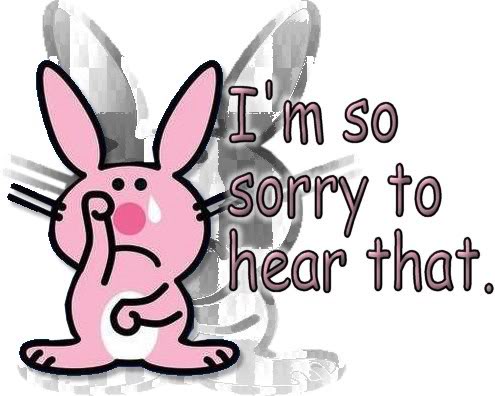 Im So Sorry To Hear That Sad Bunny
