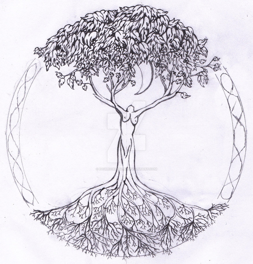 Impressive Tree Of Life Tattoo Sketch By DowrickDesign