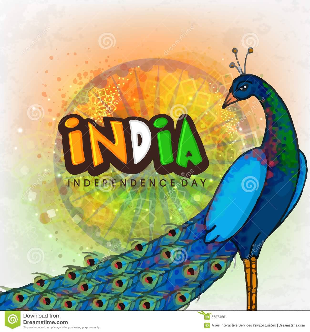 India Independence Day National Bird Of Indian Peacock Picture
