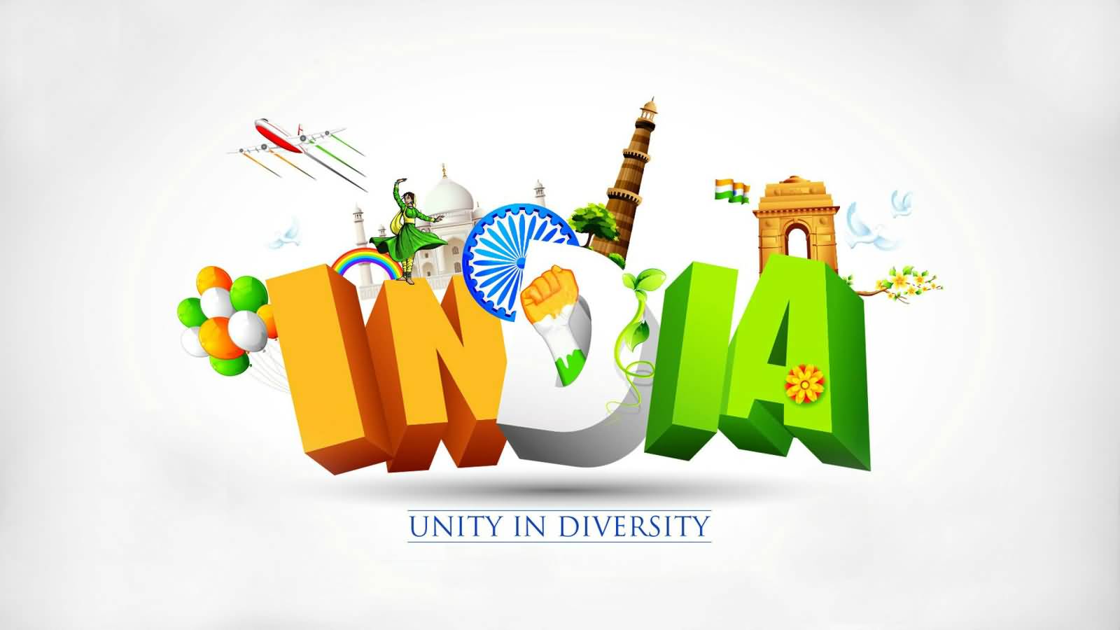 India Unity In Diversity Happy Independence Day Of India