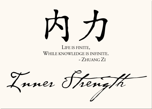 Inner Strength And Symbols Tattoo Design