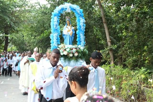 La Digue Island Celebrates The Feast Of The Assumption Of Mary