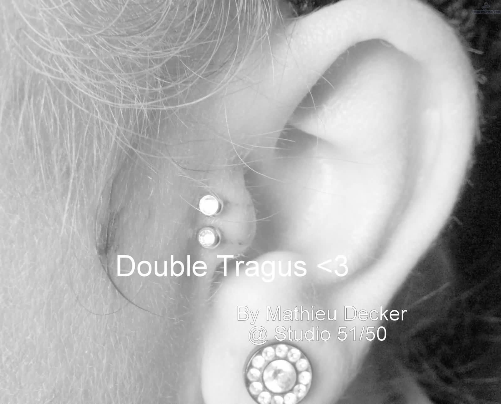 Lobe And Double Tragus Piercing Picture