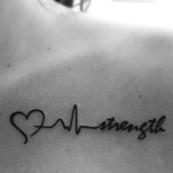 Love Life Strength Tattoo On Collarbone