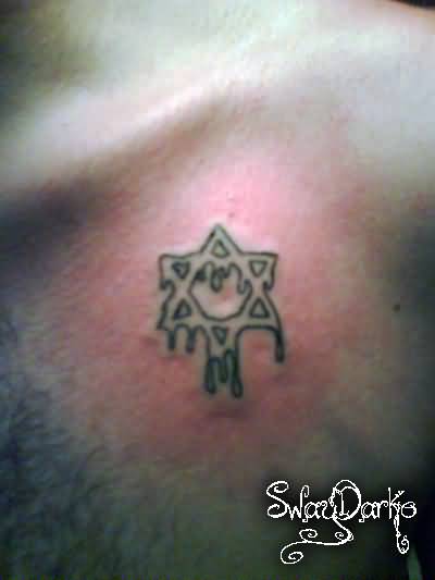 Melting David Star Tattoo By SwayDarko
